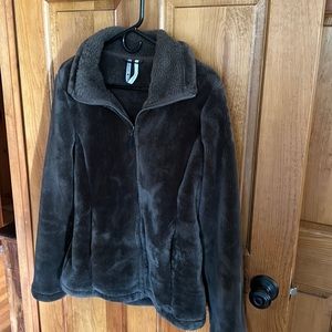 Ideology olive green faux fur jacket in like new condition.